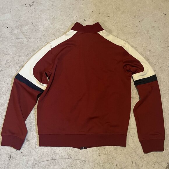 Burgundy and white vintage track jacket/sweater - Picture 2 of 5